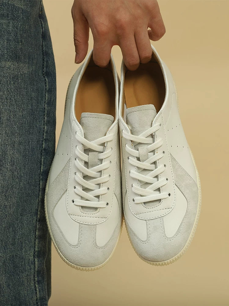 Sneakers Keller en cuir style German Trainer rétro – vue 9