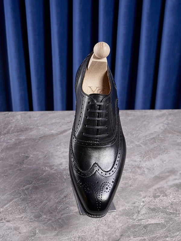 Richelieus Beaumont en cuir brogue cousus à perforations – vue 6