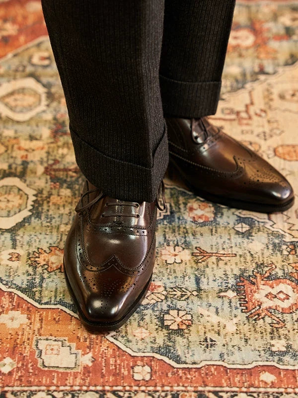 Richelieus Beaumont en cuir brogue cousus à perforations – vue 4