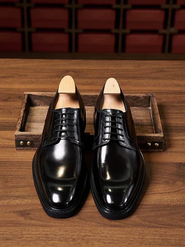 Derbies Harlan en cuir cousu noir ou acajou – vue 6