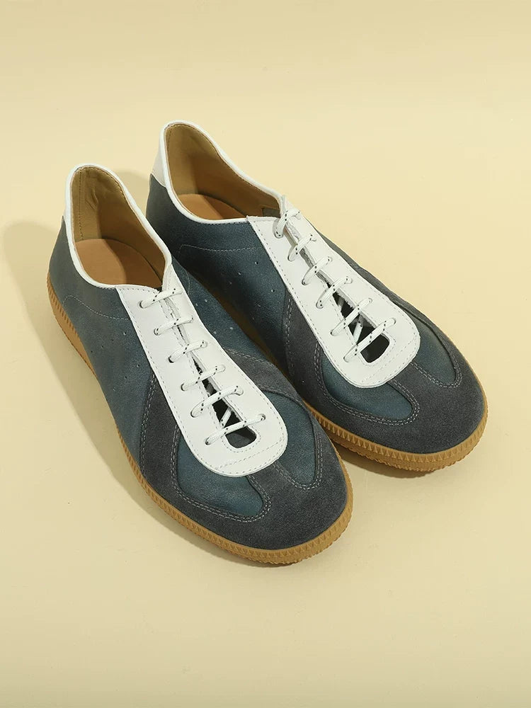 Sneakers Keller en cuir style German Trainer rétro – vue 12