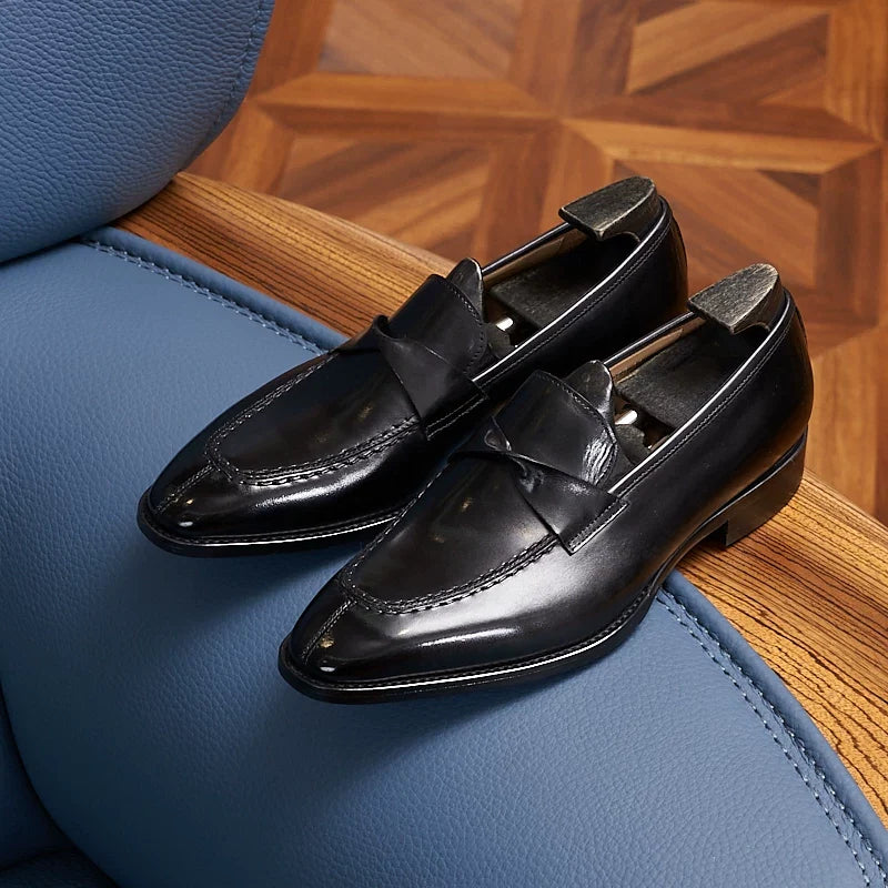 Mocassins Brixton en cuir cousu à surpiqûres – vue 2