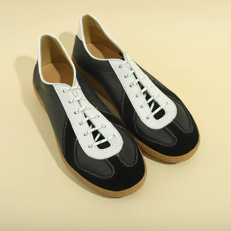 Sneakers Keller en cuir style German Trainer rétro – vue 2
