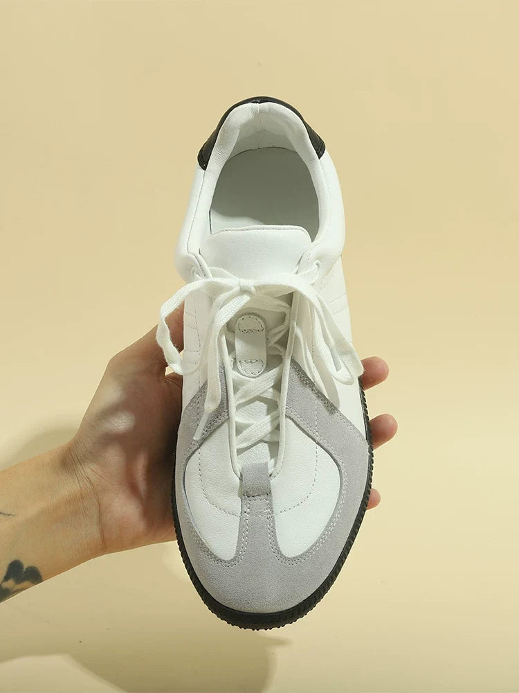 Sneakers Dorchester German trainer en cuir et daim – vue 1