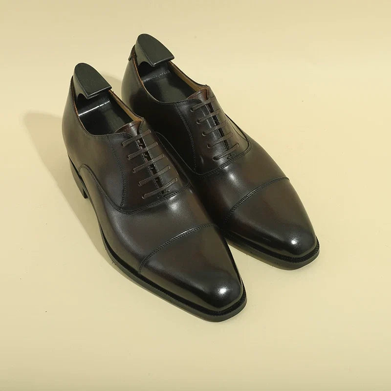 Richelieus Langley en cuir patiné – vue 3