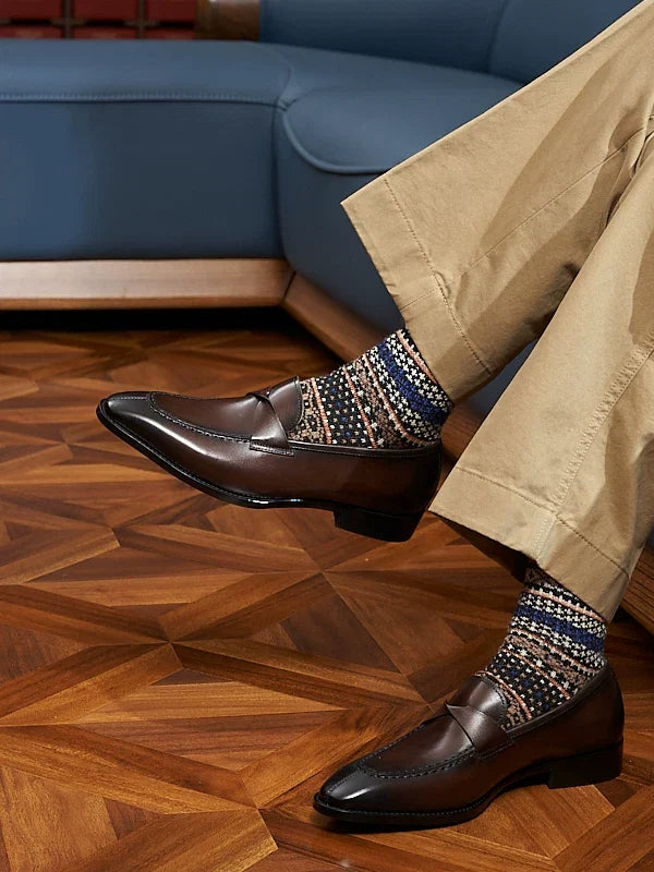 Mocassins Brixton en cuir cousu à surpiqûres – vue 6