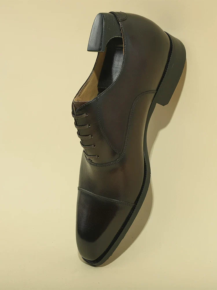 Richelieus Langley en cuir patiné – vue 5