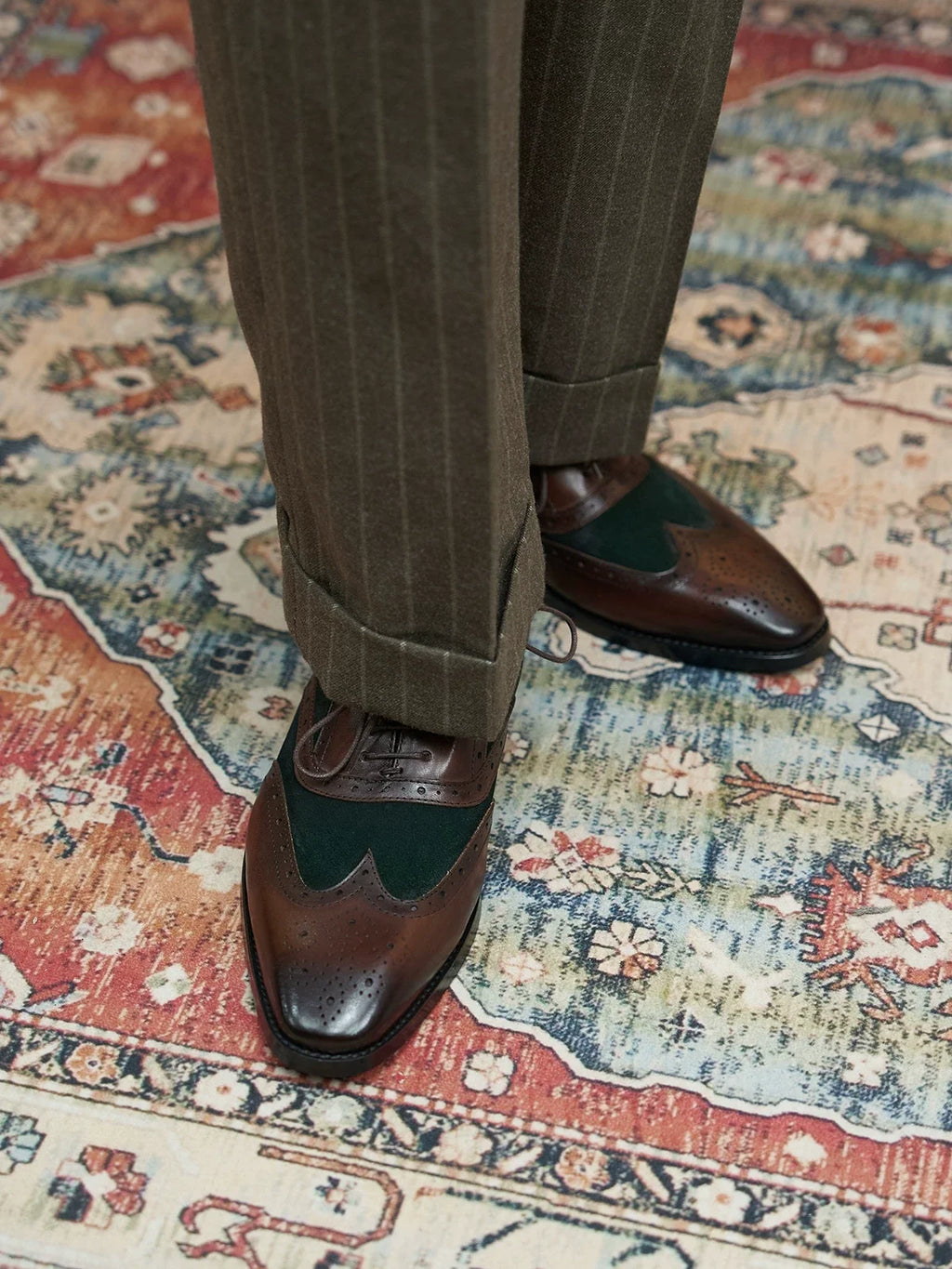 Richelieus Kingsley bicolores brogue – vue 4