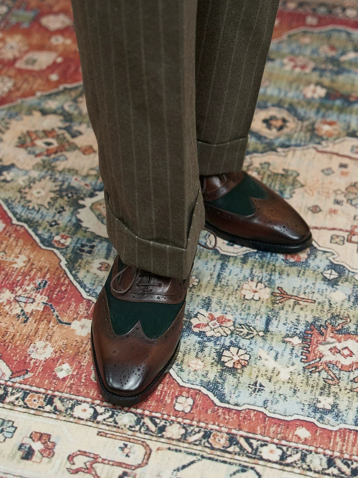 Richelieus Kingsley bicolores brogue – vue 4
