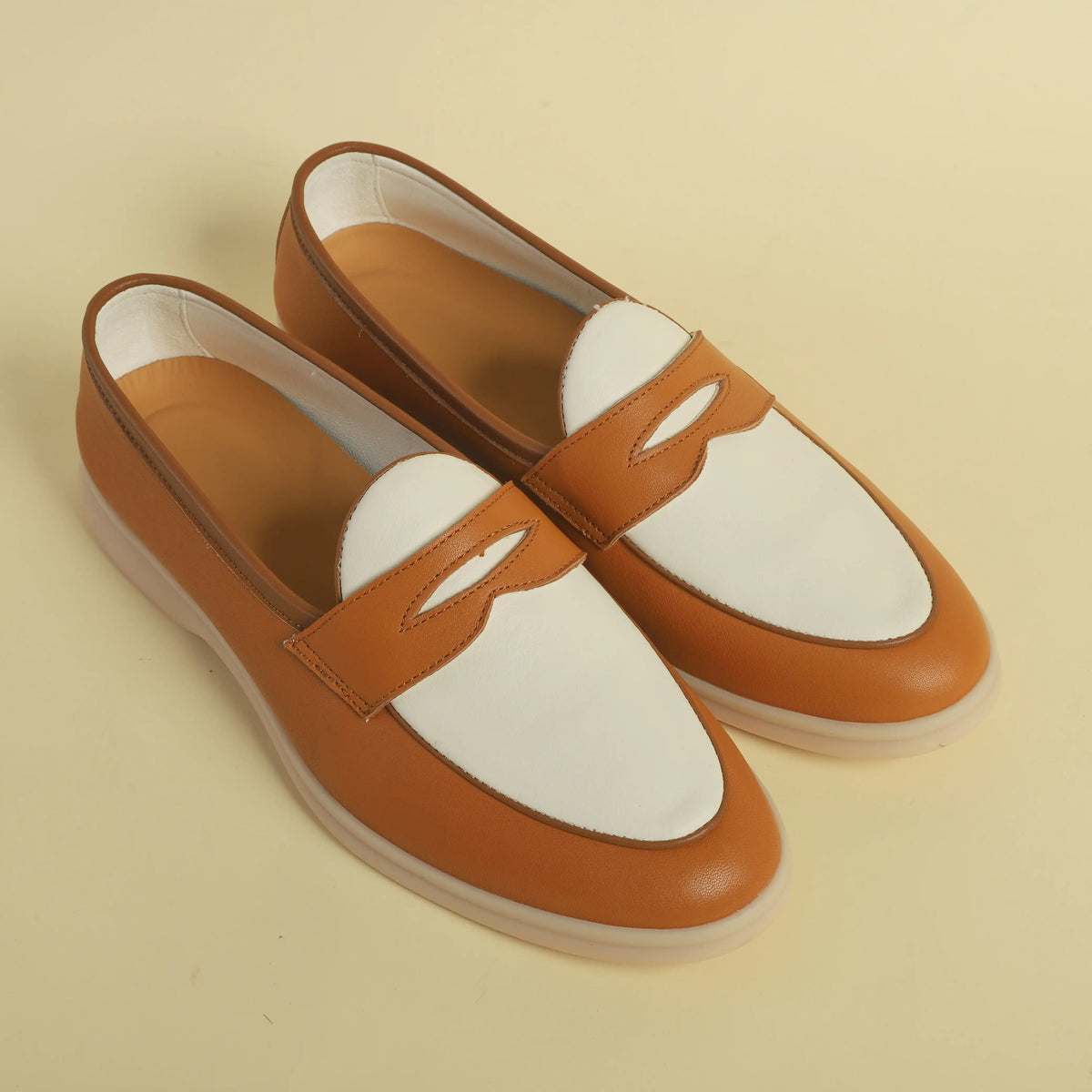 Mocassins Calder en cuir souple bicolore – vue 2