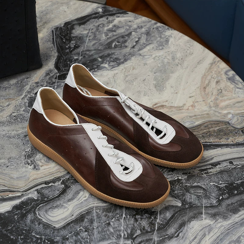 Sneakers Corwin German trainer en cuir grainé – vue 4