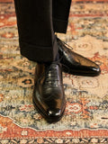 Richelieus Hartley en cuir brogue patiné à bout effilé – vue 1