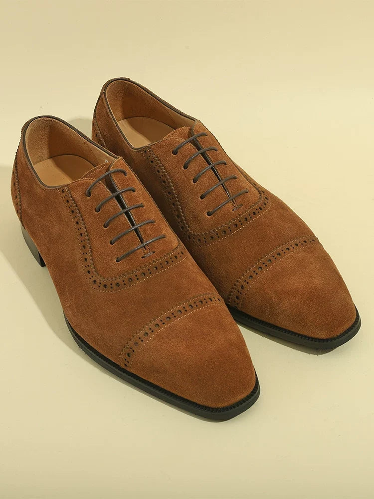Richelieus Keswick en daim brogue – vue 6