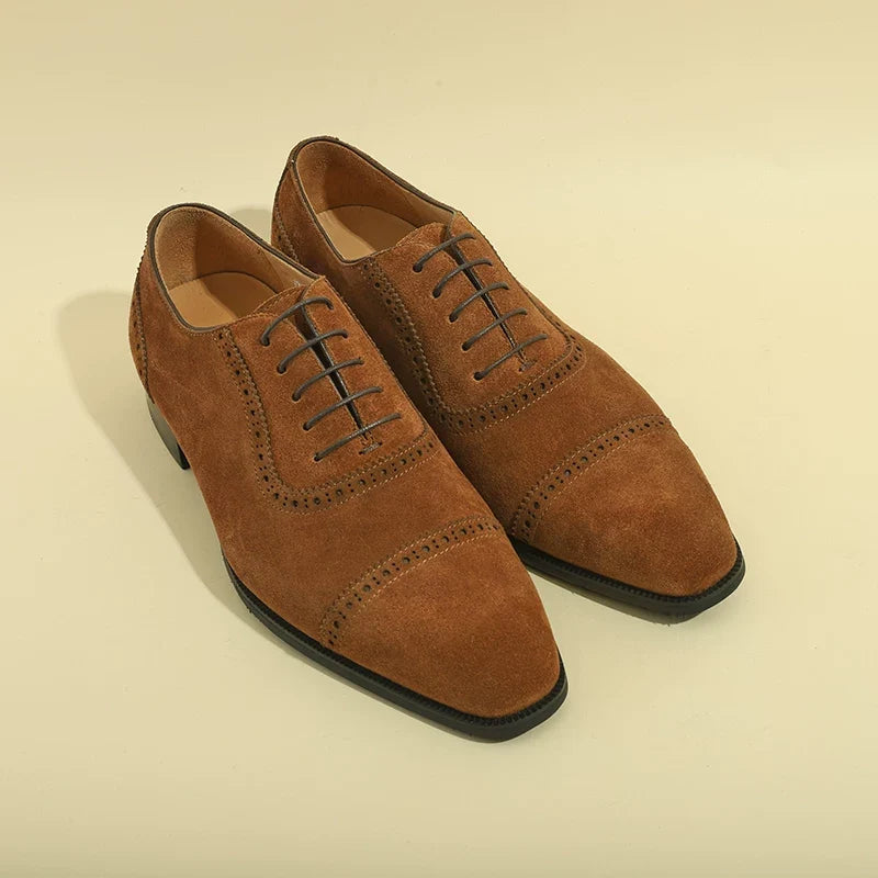 Richelieus Keswick en daim brogue – vue 2