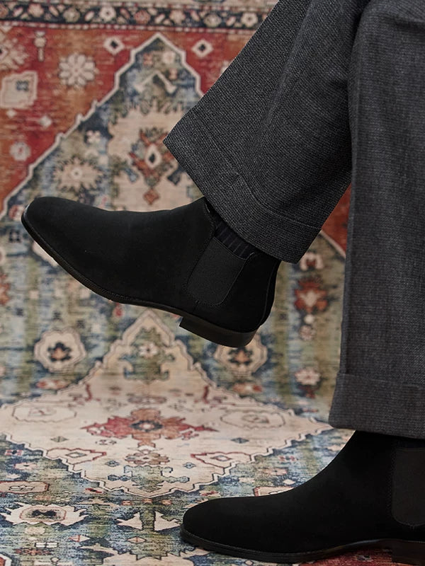 Bottines Chelsea Arden en daim – semelle et détails