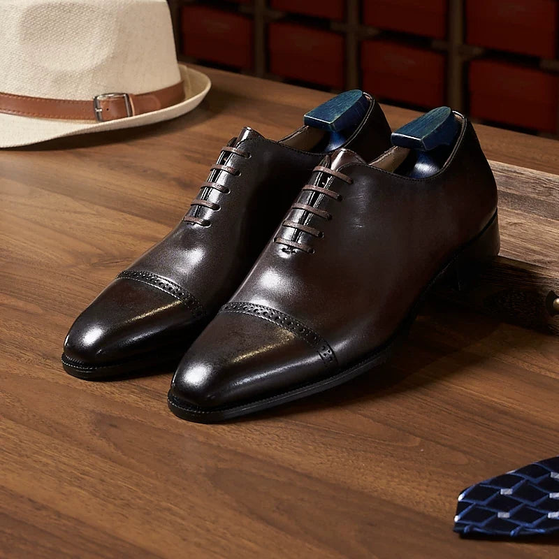Richelieus Langley en cuir brogue cousu – Oxford cap-toe – vue 3