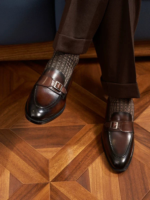 Mocassins Orsen en cuir patiné à détail métallique – vue 4