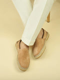 Espadrilles Loen en cuir et toile tressée – vue 1