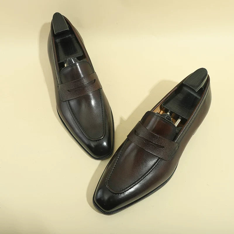 Mocassins Evren en cuir à bout effilé, 3 finitions – vue 3