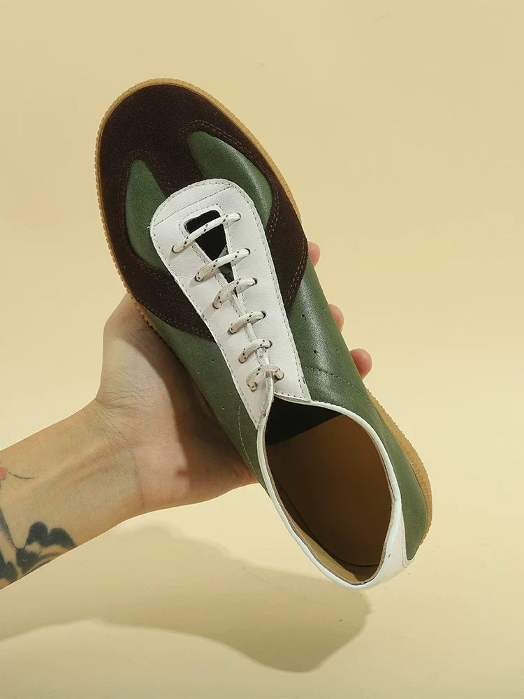 Sneakers Keller en cuir style German Trainer rétro – vue 11