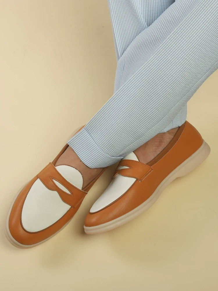 Mocassins Calder en cuir souple bicolore – vue 5