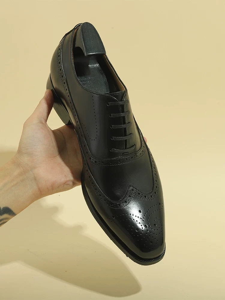 Richelieus Ashford en cuir brogue – vue 1