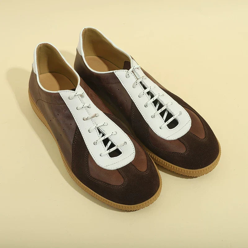 Sneakers Keller en cuir style German Trainer rétro – vue 6