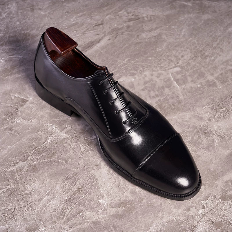 Richelieus Alaric en cuir patiné à bout effilé – vue 2