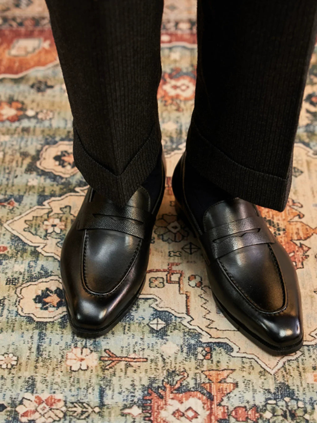 Mocassins Evren en cuir à bout effilé, 3 finitions – vue 7