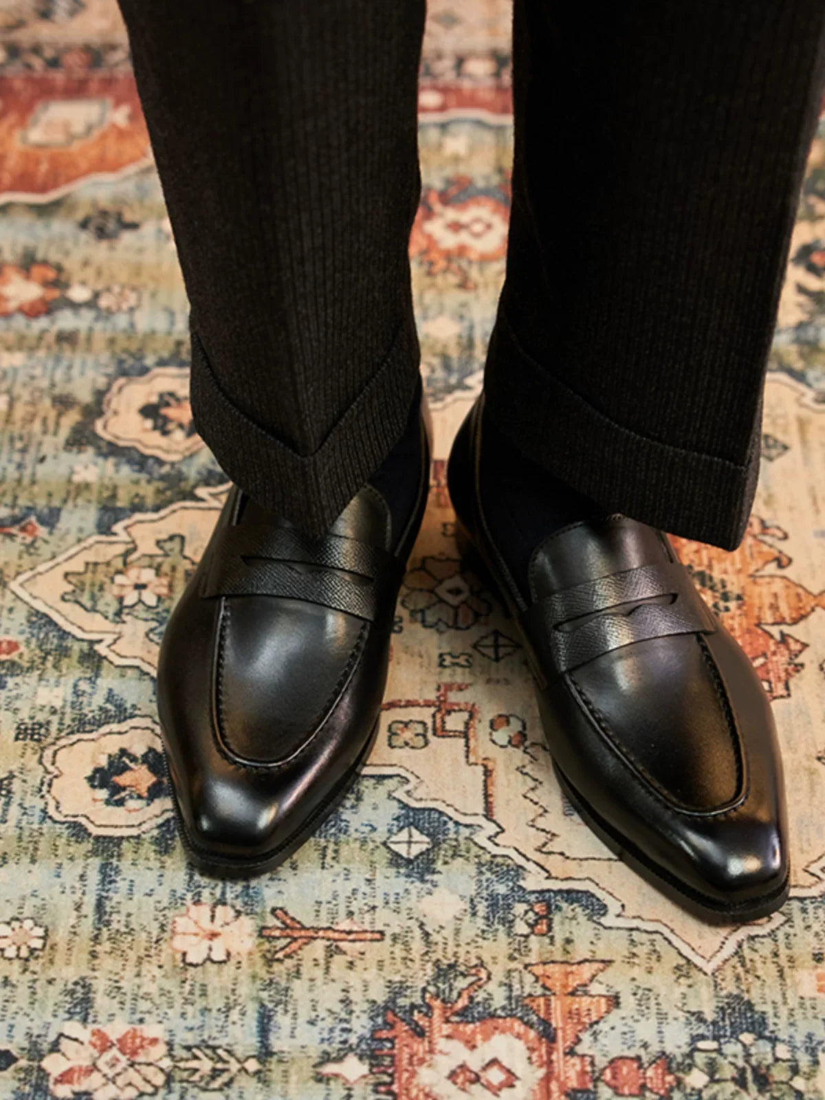 Mocassins Evren en cuir à bout effilé, 3 finitions – vue 7