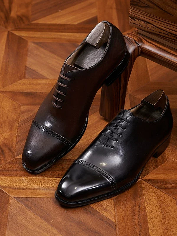 Richelieus Langley en cuir brogue cousu – Oxford cap-toe – vue 1