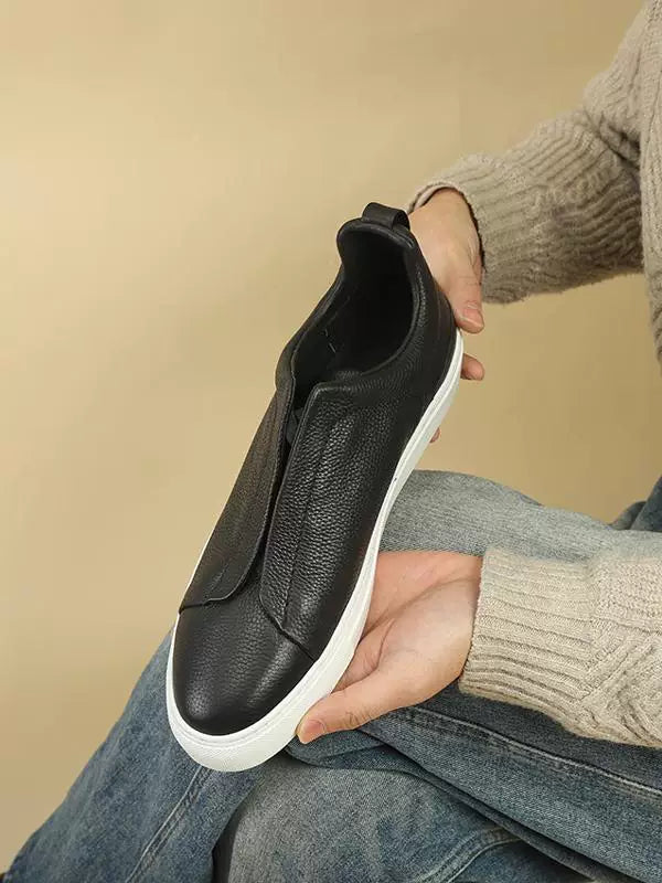 Sneakers Nolan en cuir à enfiler avec élastiques – vue 6