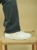 Sneakers Mercer en cuir lisse blanc ou noir – vue 1