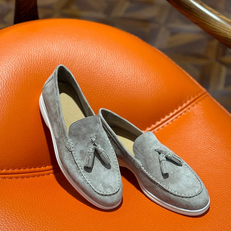 Mocassins Caelan en daim à pampilles – quatre coloris – vue 4