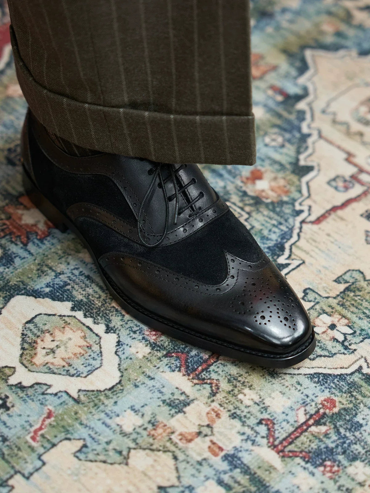 Richelieus Kingsley bicolores brogue – vue 6
