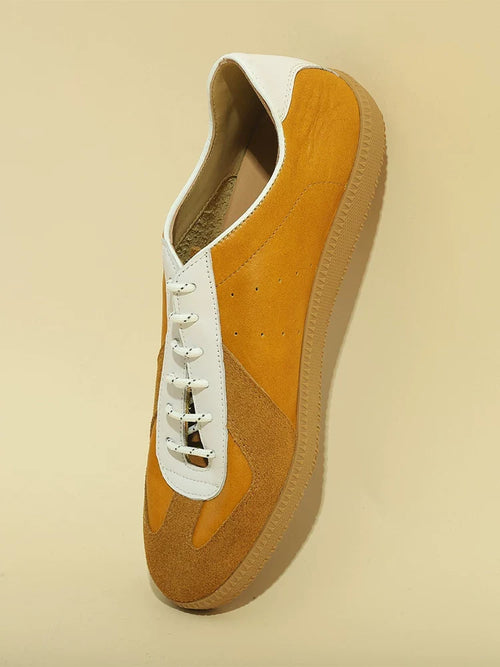 Sneakers Keller en cuir style German Trainer rétro – vue 1