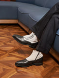 Bottines Harrow en cuir brogue à zip latéral – hiver – vue 1