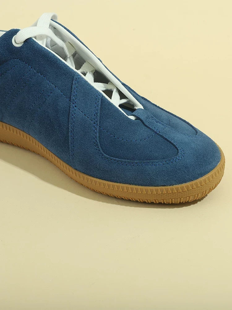 Sneakers Dorchester German trainer en cuir et daim – vue 13