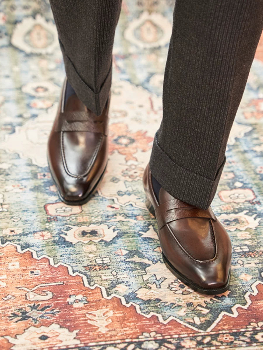 Mocassins Evren en cuir à bout effilé, 3 finitions – vue 6