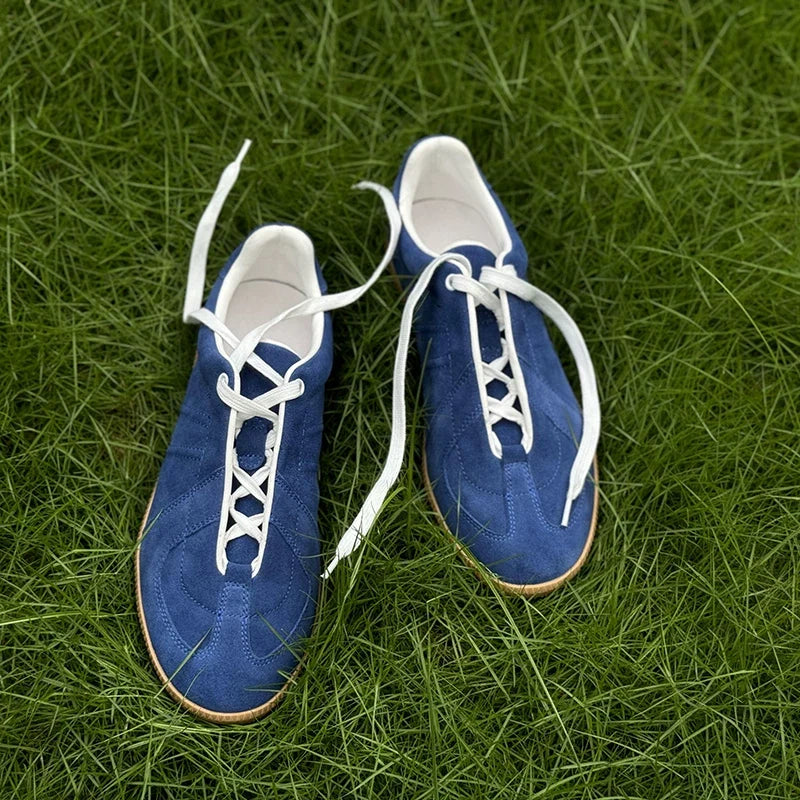 Sneakers Koda type German trainer en daim rétro – vue 2