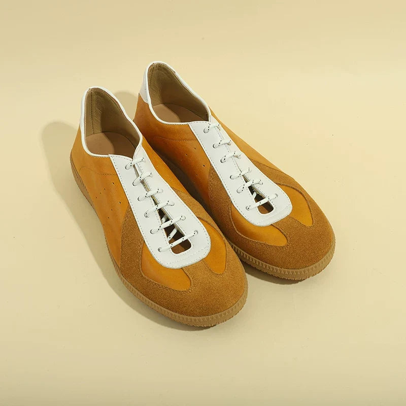 Sneakers Keller en cuir style German Trainer rétro – vue 3
