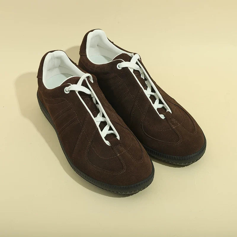 Sneakers Dorchester German trainer en cuir et daim – vue 8