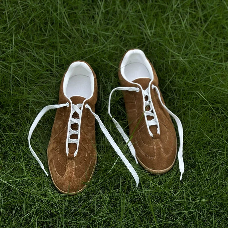 Sneakers Koda type German trainer en daim rétro – vue 3