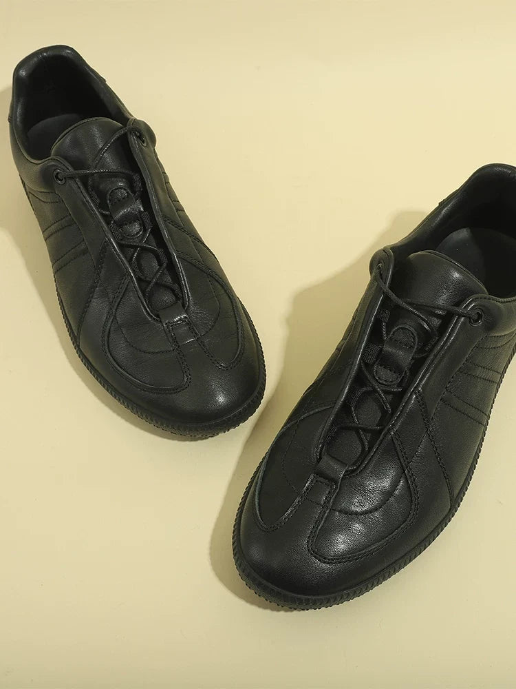 Sneakers Dorchester German trainer en cuir et daim – vue 12