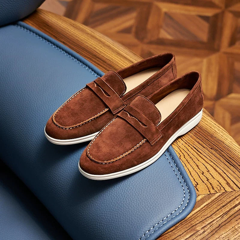 Mocassins Avel en daim souple à enfiler – vue 3