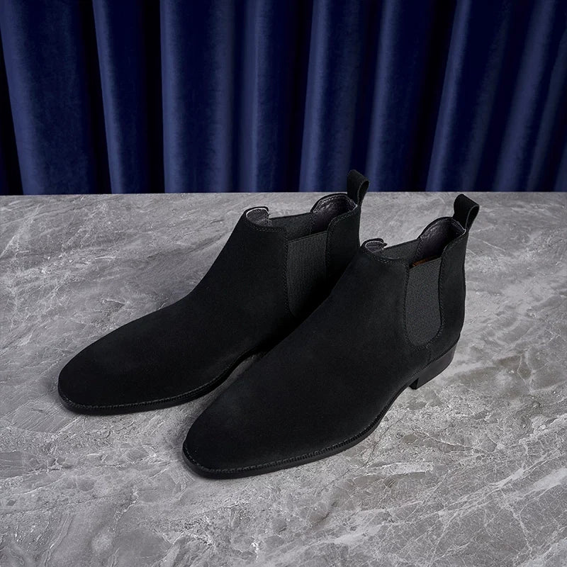 Bottines Chelsea Arden en daim – détail
