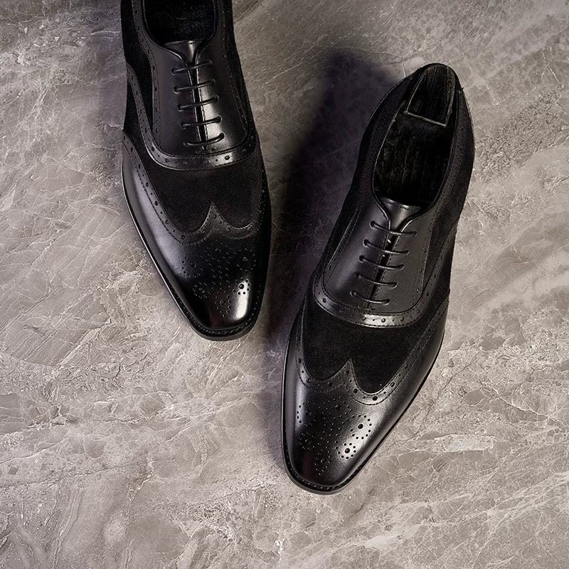 Richelieus Kingsley bicolores brogue – vue 2
