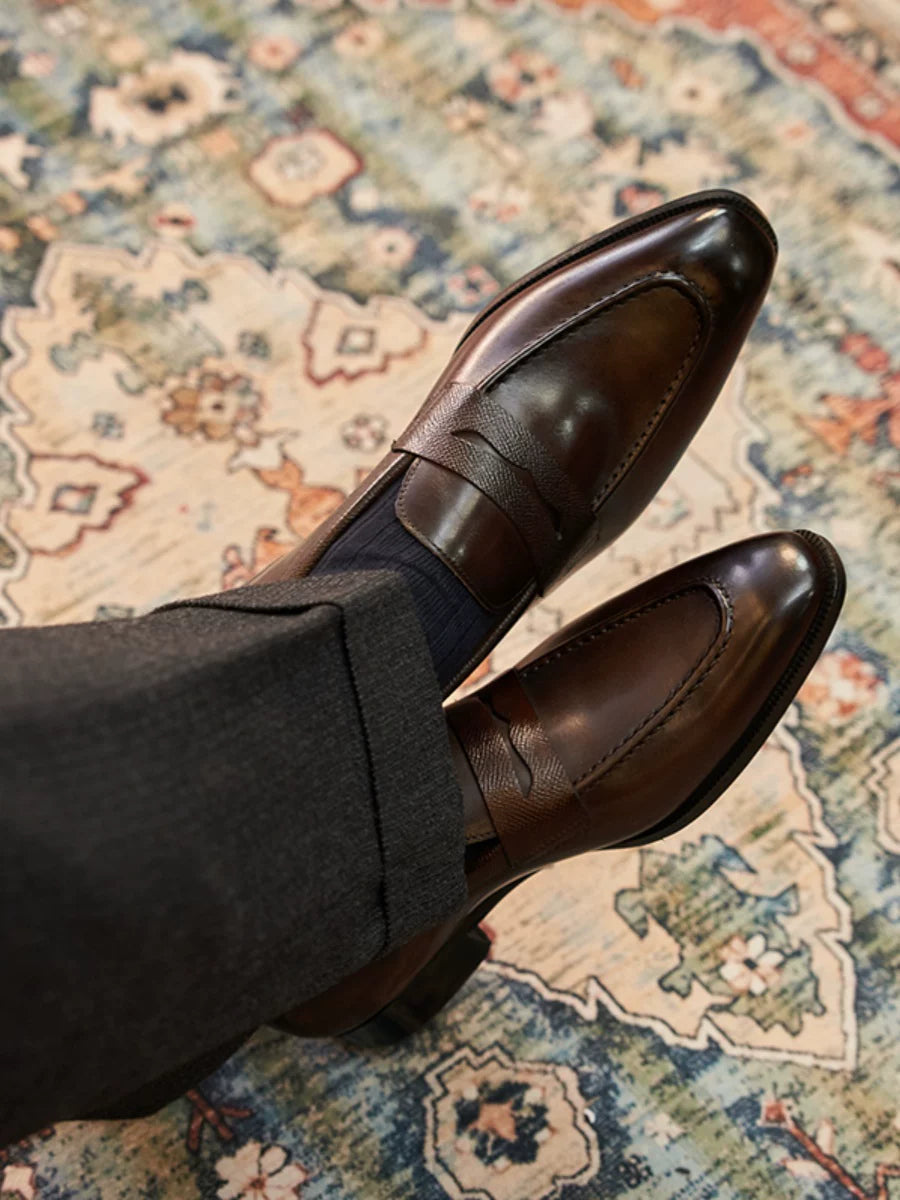 Mocassins Evren en cuir à bout effilé, 3 finitions – vue 8