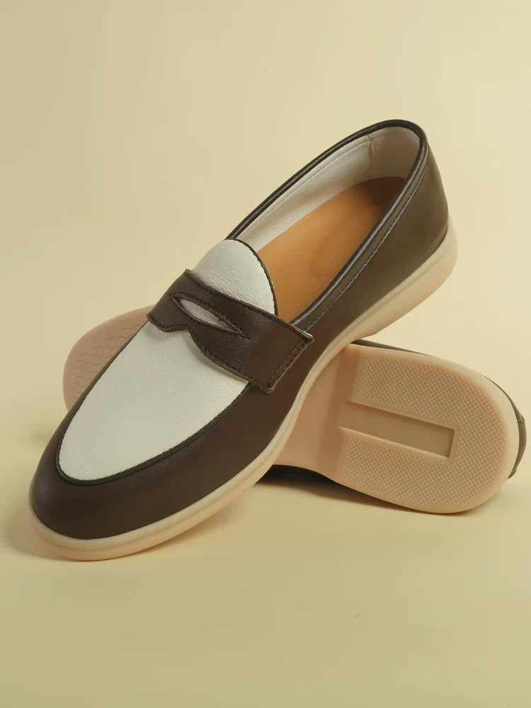 Mocassins Calder en cuir souple bicolore – vue 7