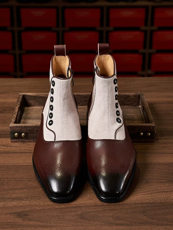 Bottines Harrow en cuir brogue à zip latéral – hiver – vue 10